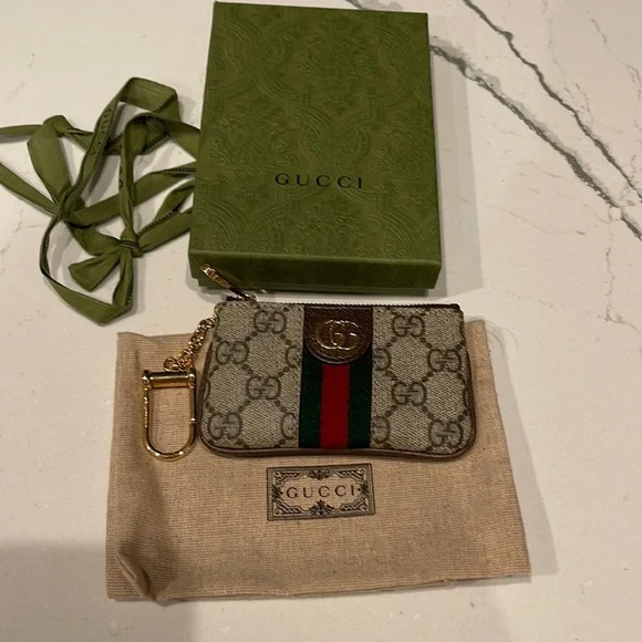 NWOT Gucci Ophidia Coin Pouch With Key Chain - Picture 1 of 11